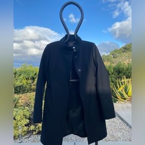 High Collar Black Coat 🖤
